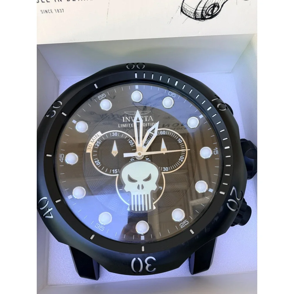 Invicta Marvel Punisher Limited Edition Venom Wall Clock Model 34794 Works NWOB